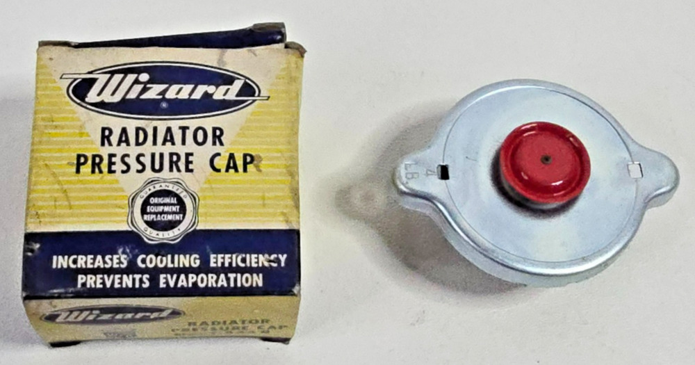 Vintage Wizard Western Auto T-8448 Radiator Cap 4 Lbs Pressure #1